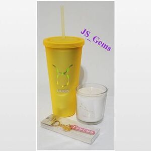 New Taurus Zodiac Candle, Tumbler, & Keychain Set